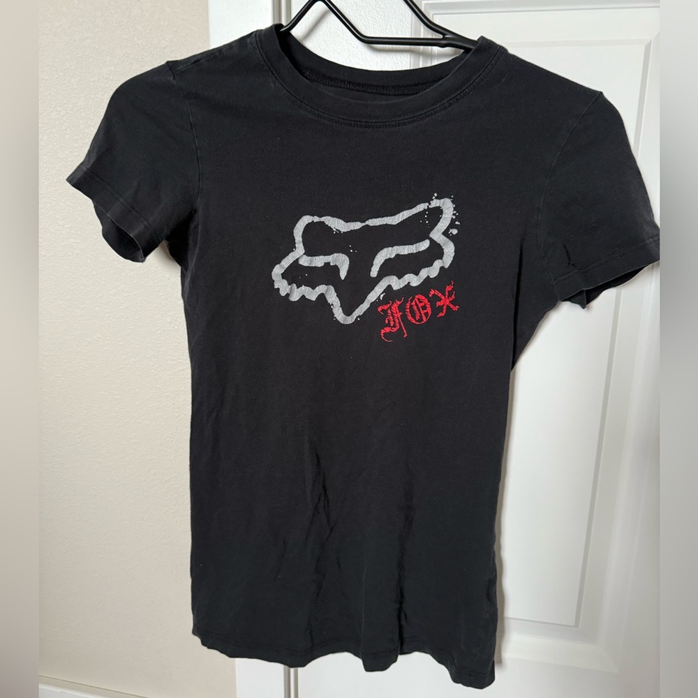 Fox Womens Black T-Shirt Size Small